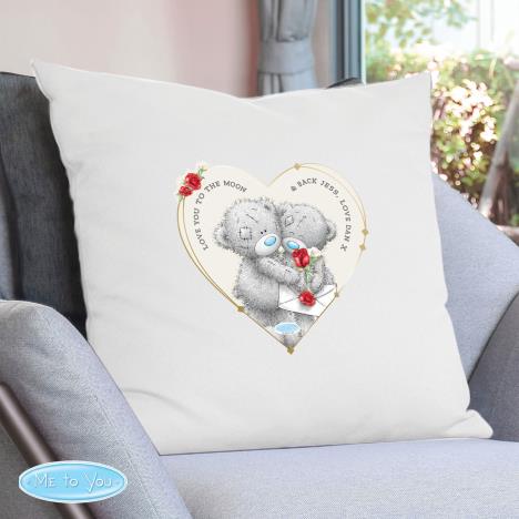 Personalised Me to You Bear Love Heart Cushion Cover Extra Image 2